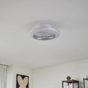 Lindby Ventilatore da soffitto a LED Mamuti, argento, silenzioso, Ø 55 cm