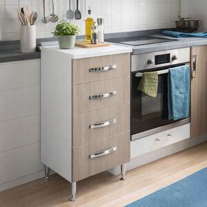 AZUR LINE Mobile Cucina Mobiletto con 4 Cassetti 40x50x85 cm colore Olmo