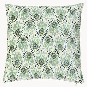 Cuscino stampato con design piuma di pavone Adia