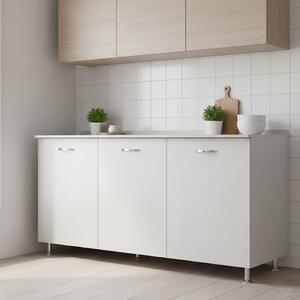 AZUR LINE Mobile Lavello Cucina Sottolavello 120x50x85h cm colore Bianco - BFS120KIT