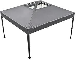Gazebo, telo impermeabile, montaggio senza utensili, colore grigio