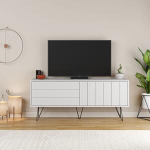 DecHome Mobile TV Contemporaneo 2 Ante Dimensioni 57x139x36 cm colore Bianco - Picadilly