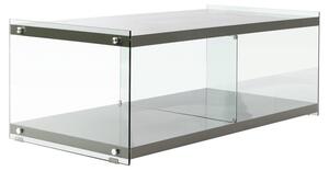 Padiro - Mobile TV - 120 x 60 x 45 cm - Grigio - Rettangolare - MDF e vetro temperato