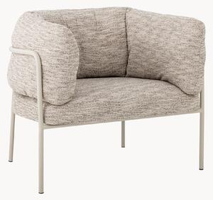 Poltrona lounge con gambe in metallo Karel