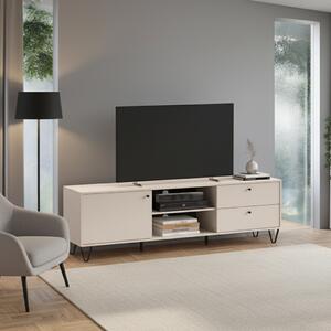 DecHome Mobile TV Moderno 1 Anta 2 Cassetti 2 Vani a Giorno Dimensioni 182x40x55,10 cm colore Cashmere - Aldo