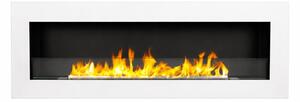Divina Fire Camino a Bioetanolo da Incasso Parete Biocamino 120x40 colore Bianco Livorno 120 - DF1200LIVORNOW
