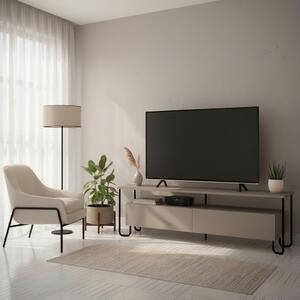 DecHome Mobile TV Moderno 2 Ante 1 Vano a Giorno Dimensioni 150x42x45 cm colore Tortora - Cornea