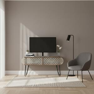 DecHome Mobile TV Moderno 2 Ante Dimensioni 106x30x48 cm colore Noce - Illia