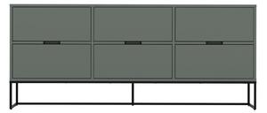 Cassettiera bassa grigio-verde 176x76 cm Lipp - Tenzo