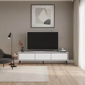 DecHome Mobile TV Moderno 3 Ante Dimensioni 180x35x45 cm colore Bianco - Mandy