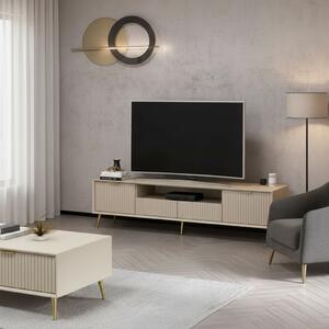 DecHome Mobile TV Moderno 4 Ante 1 Vano a Giorno Dimensioni 180x35x45 cm colore Cashmere - Kale