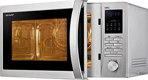Sharp Forno Microonde Combinato con Grill Capacit 25 Litri Potenza 900 Watt colore Acciaio - R-722STWE