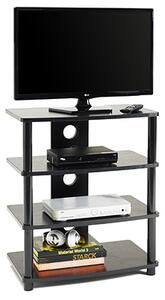 Ciatti Mobile TV Moderno 4 Mensole Dimensioni 60x38,8x70 cm colore Nero Laccato