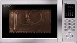 Sharp Forno Microonde Combinato con Grill Capacit 25 Litri Potenza 900 Watt colore Acciaio - R-722STWE