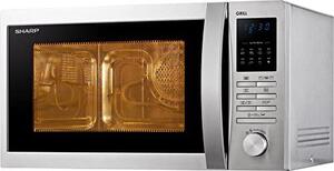 Sharp Forno Microonde Combinato con Grill Capacit 25 Litri Potenza 900 Watt colore Acciaio - R-722STWE