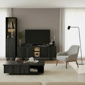 DecHome Mobile TV Moderno 4 Ante 2 Vani a Giorno Dimensioni 165x49x60 cm colore Palissandro - Zaira
