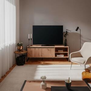 DecHome Mobile TV Scandinavo 2 Ante 2 Vani a Giorno in Legno Dimensioni 160x40x55 cm colore Quercia - Denver