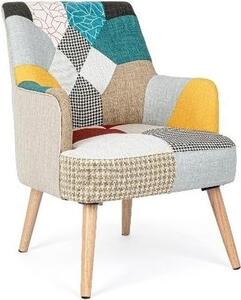 Yes Everyday Poltrona Stile Scandinavo in Tessuto Dimensioni 60x67x79 colore Patchwork - Galatea