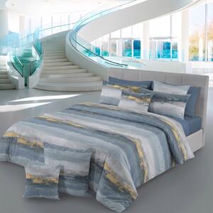 Completo Lenzuola MATRIMONIALE - 250X290 175X205 2 FEDERE 50X80 Moma BLUE Percalle Caleffi