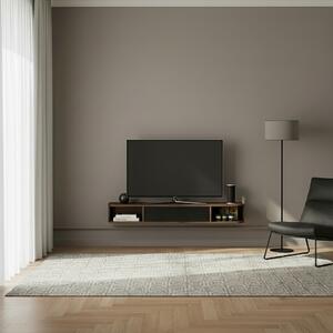 DecHome Mobile TV Sospeso Moderno 1 Anta 2 Vani a Giorno Dimensioni 120x24x16 cm colore Noce