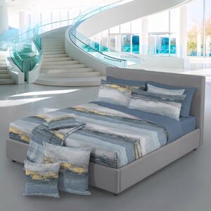 Copripiumino Con Federe MATRIMONIALE - 255X255 2 FEDERE50X80 Moma BLUE Percalle Caleffi