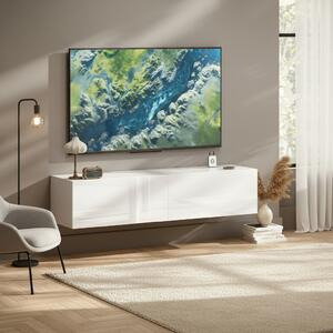 DecHome Mobile TV Sospeso Moderno 1 Anta Dimensioni 140x33x29,8 cm colore Bianco