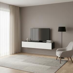 DecHome Mobile TV Sospeso Moderno 2 Ante Dimensioni 135x31,7x25 cm colore Antracite - Francy