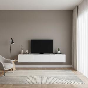 DecHome Mobile TV Sospeso Moderno 3 Ante Dimensioni 180x30x30 cm colore Bianco - Francy