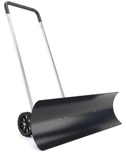Outsunny Pala da neve 95 cm extra larga in alluminio antiscivolo, angolata, con ruote regolabili | Aosom Italy