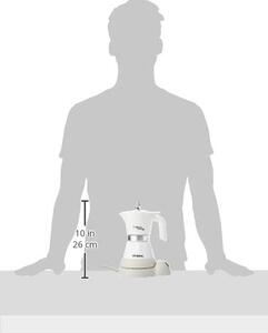 Ariete Moka Aroma Elettrica 1358 Caffettiera elettrica Moka 2 o 4 Tazze Caff Macinato in Polvere colore Bianco