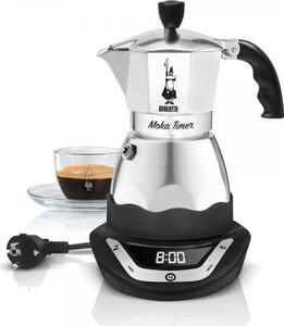 Bialetti Moka Timer Caffettiera elettrica Moka 6 Tazze Caff Macinato in Polvere con Timer