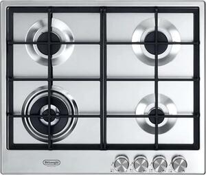 De Longhi NSL460X Piano Cottura 4 Fuochi a Gas 60 cm Piano in Acciaio Inossidabile colore Inox