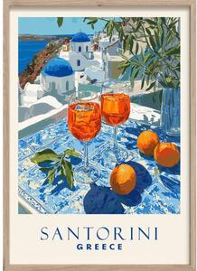 Dipinto stampato con cornice inclusa 50x70 cm Santorini – Styler