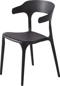 DecHome OUTLET - Sedia da Giardino Impilabile in Plastica colore Nero - 65876