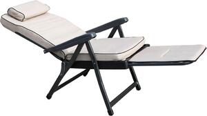 DecHome OUTLET - Sdraio da Giardino con Cuscini 155x60x60 cm colore Sabbia - HF807135-BEIG