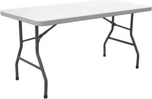 Giardini del Re OUTLET - Tavolo da Giardino Pieghevole Rettangolare in Acciaio/Polietilene Dimensioni 152x76x74 cm colore Bianco