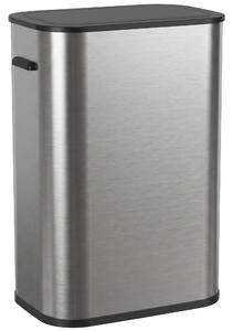 HOMCOM Bidone a sensore 55 L senza contatto in acciaio inox, a batteria, argento | Aosom Italy