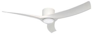 Perenz Ventilatore da Soffitto con Telecomando con Luce Lampadario Ventilatore 3 Pale Diametro 132,8 cm colore Bianco - 7211B IR
