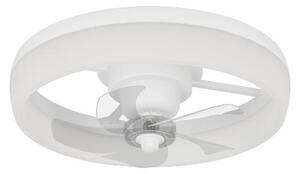 EGLO Ventilatore da Soffitto con Telecomando con Luce Lampadario Ventilatore 5 Pale Diametro 50 cm colore Bianco - 35207 CASTAIC