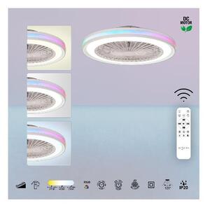 Mantra Ventilatore da Soffitto con Telecomando con Luce Lampadario Ventilatore Pale Interne Diametro 55,6 cm colore Bianco - 7861 GAMER Big RGB