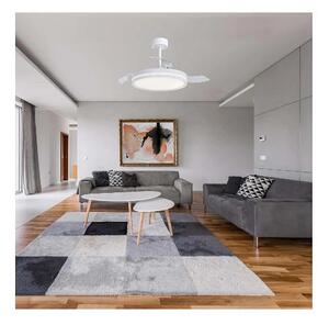 Mantra Ventilatore da Soffitto con Telecomando con Luce Lampadario Ventilatore 3 Pale Diametro 49/106 cm colore Bianco - 9550 VILLENA M