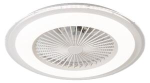 Perenz Ventilatore da Soffitto con Telecomando con Luce Lampadario Ventilatore Pale Interne Diametro 60 cm colore Bianco - 7129 B IR