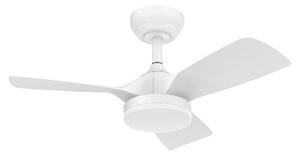 Perenz Ventilatore da Soffitto con Telecomando con Luce Lampadario Ventilatore 3 Pale Diametro 76 cm colore Bianco - 7151 B IR