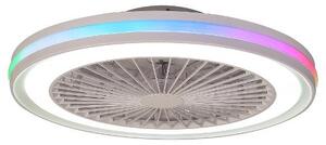 Mantra Ventilatore da Soffitto con Telecomando con Luce Lampadario Ventilatore Pale Interne Diametro 55,6 cm colore Bianco - 7861 GAMER Big RGB