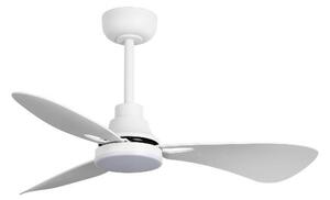 Perenz Ventilatore da Soffitto con Telecomando con Luce Lampadario Ventilatore 3 Pale Diametro 97 cm colore Bianco - 7213B IR