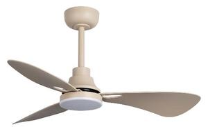 Perenz Ventilatore da Soffitto con Telecomando con Luce Lampadario Ventilatore 3 Pale Diametro 97 cm colore Sabbia - 7213SB IR