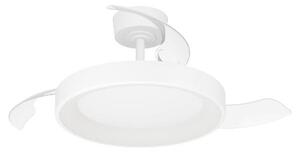 EGLO Ventilatore da Soffitto con Telecomando con Luce Lampadario Ventilatore 3 Pale Diametro 98 cm colore Bianco - 35223 TORREYA