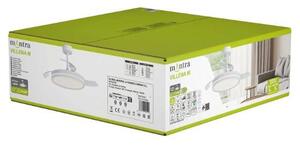 Mantra Ventilatore da Soffitto con Telecomando con Luce Lampadario Ventilatore 3 Pale Diametro 49/106 cm colore Bianco - 9550 VILLENA M