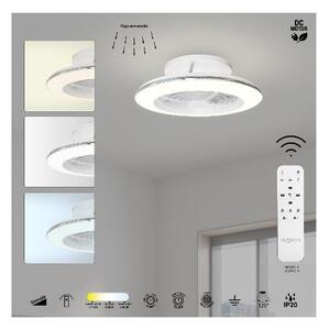 Mantra Ventilatore da Soffitto con Telecomando con Luce Lampadario Ventilatore Pale Interne Diametro 52,5 cm colore Bianco - 7493 ALISIO MINI