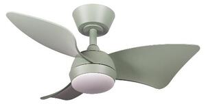Perenz Ventilatore da Soffitto con Telecomando con Luce Lampadario Ventilatore 3 Pale Diametro 77 cm colore Verde Salvia - 7159SV IR